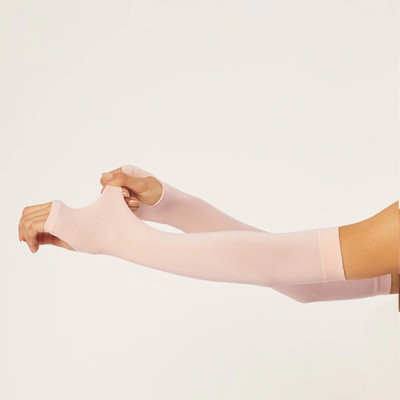 Women Nude Solid UV Protection Arm Sleeves